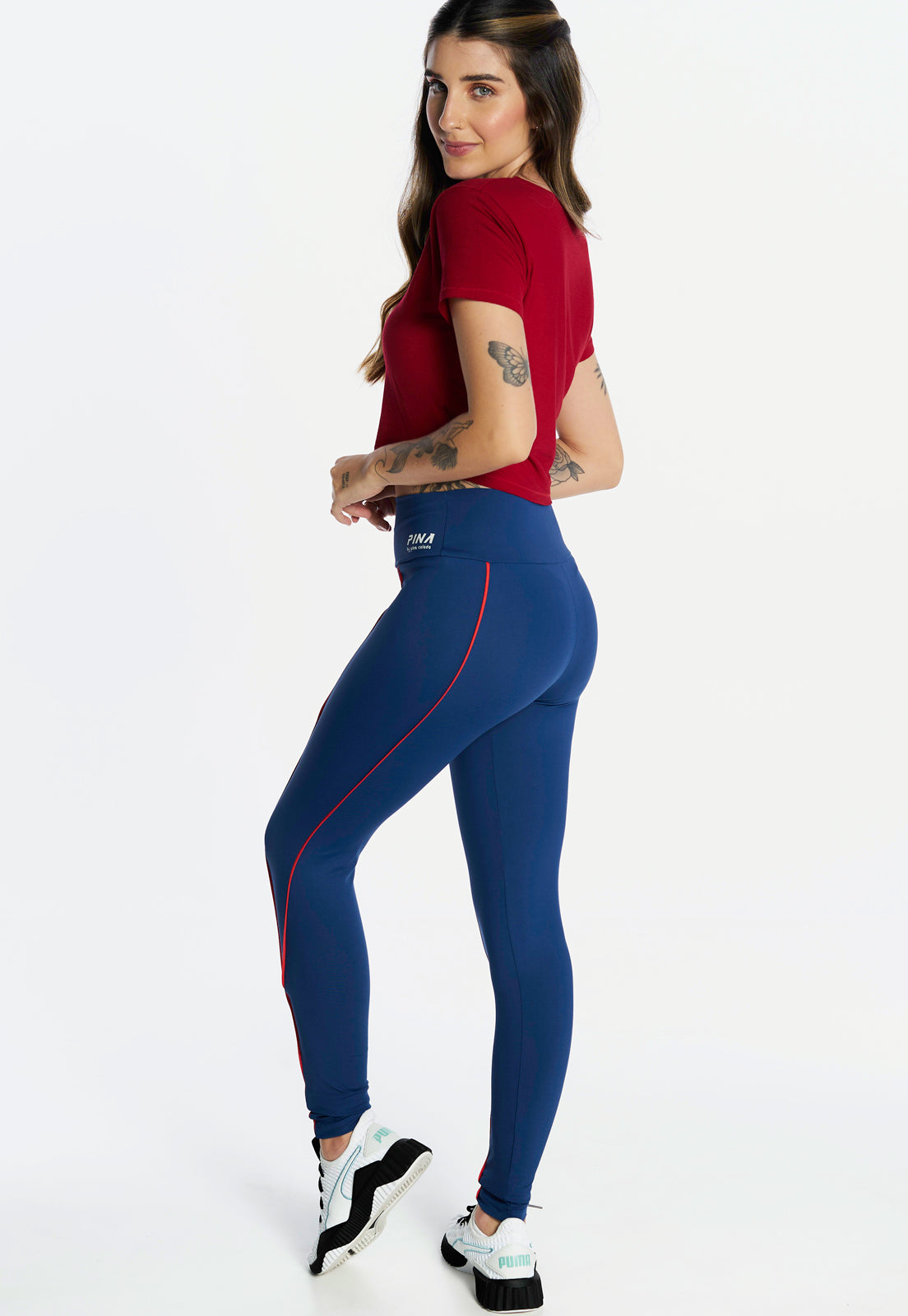 Legging Filetes Sport Cobalto