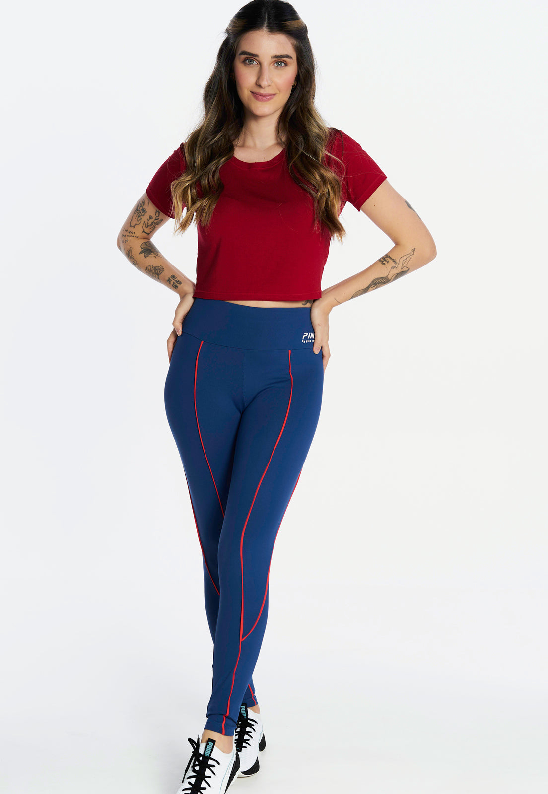 Legging Filetes Sport Cobalto